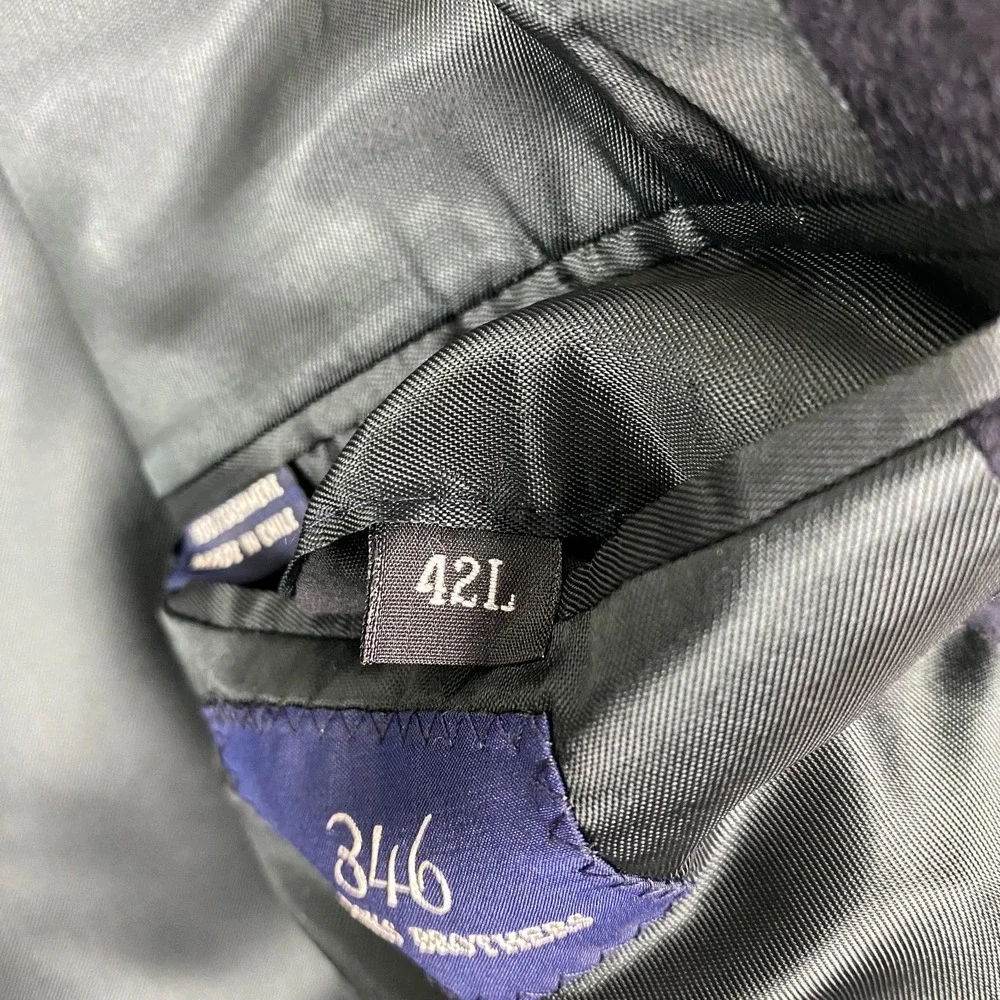 Brooks Brothers 346 Cashmere Blazer Mens 42L Navy Sport Coat Jacket 3 button